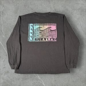 Billabong Surfwear Y2K Size Medium Surfing Ocean Wave Long Sleeve T-Shirt